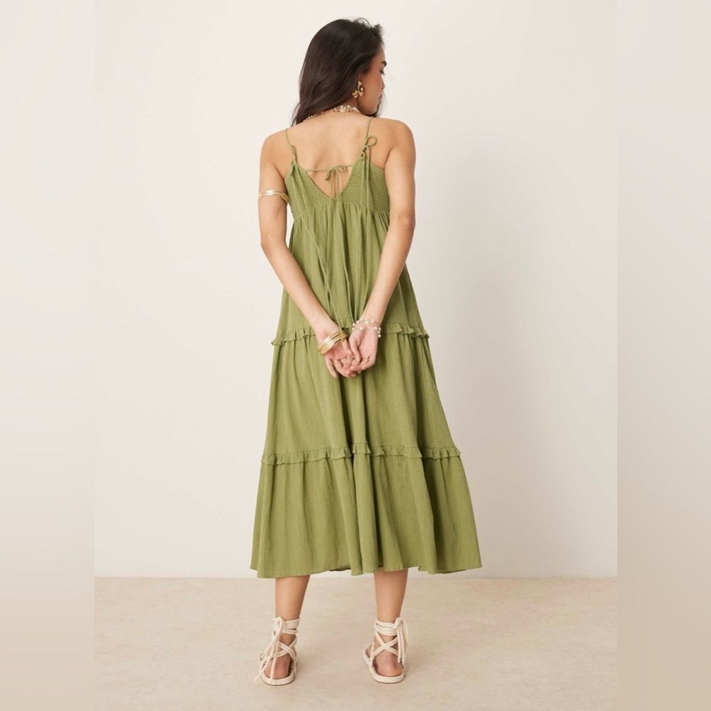 Cami dress in olive - Picture 3 of 4
